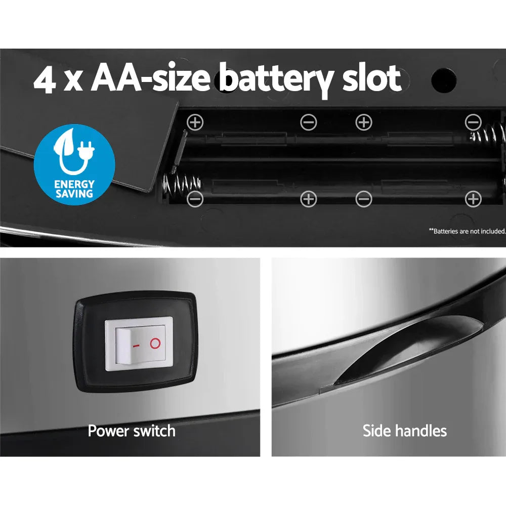 Devanti Motion Sensor Bin 68L Hands-Free Touchless Kitchen Waste - Mekamart Australia