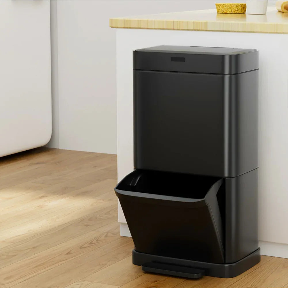 Devanti 70L Motion Sensor Bin Pedal Bins Automatic Black - Mekamart Australia