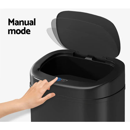 Devanti 82L Motion Sensor Bin Rubbish Automatic Black - Mekamart Australia