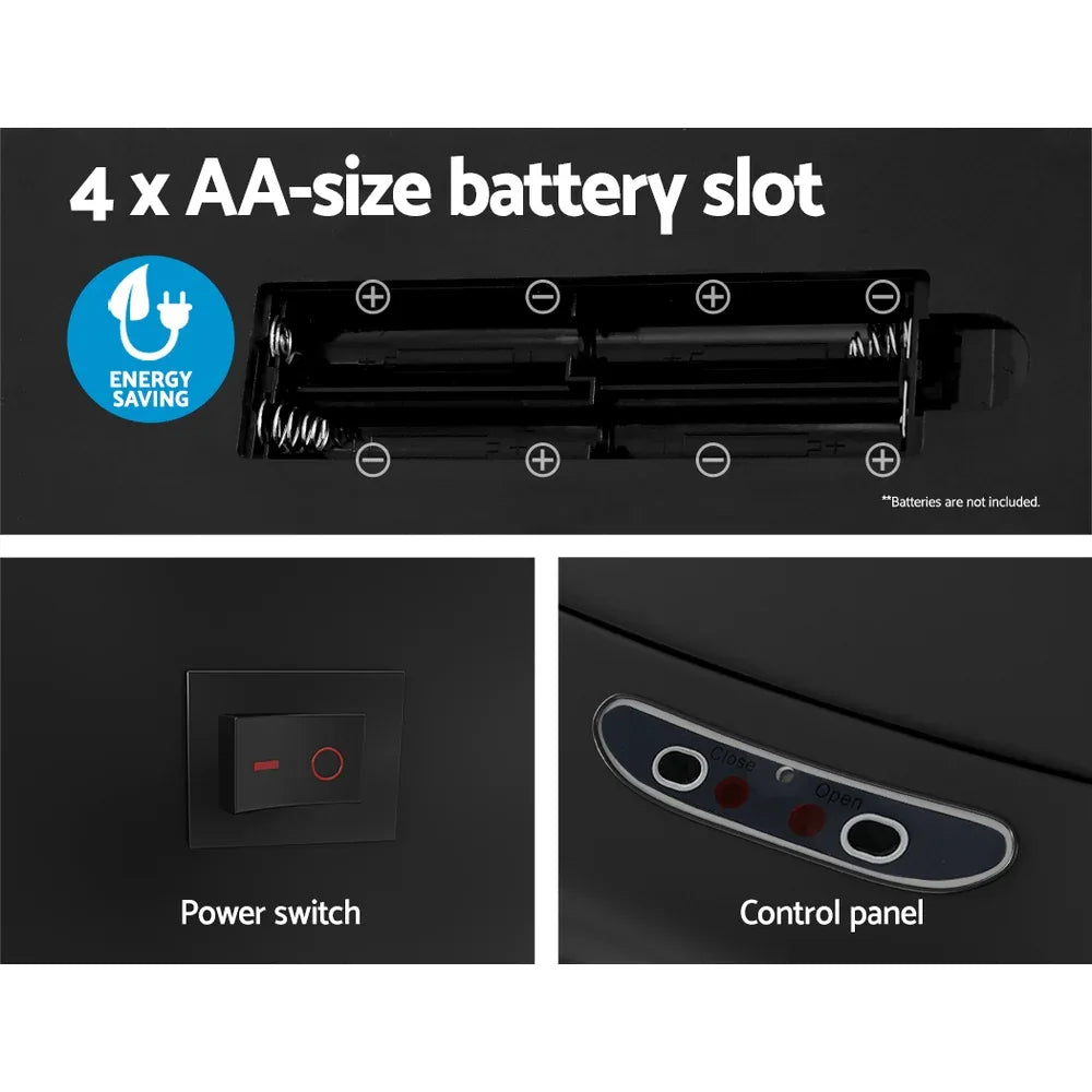 Devanti 82L Motion Sensor Bin Rubbish Automatic Black - Mekamart Australia