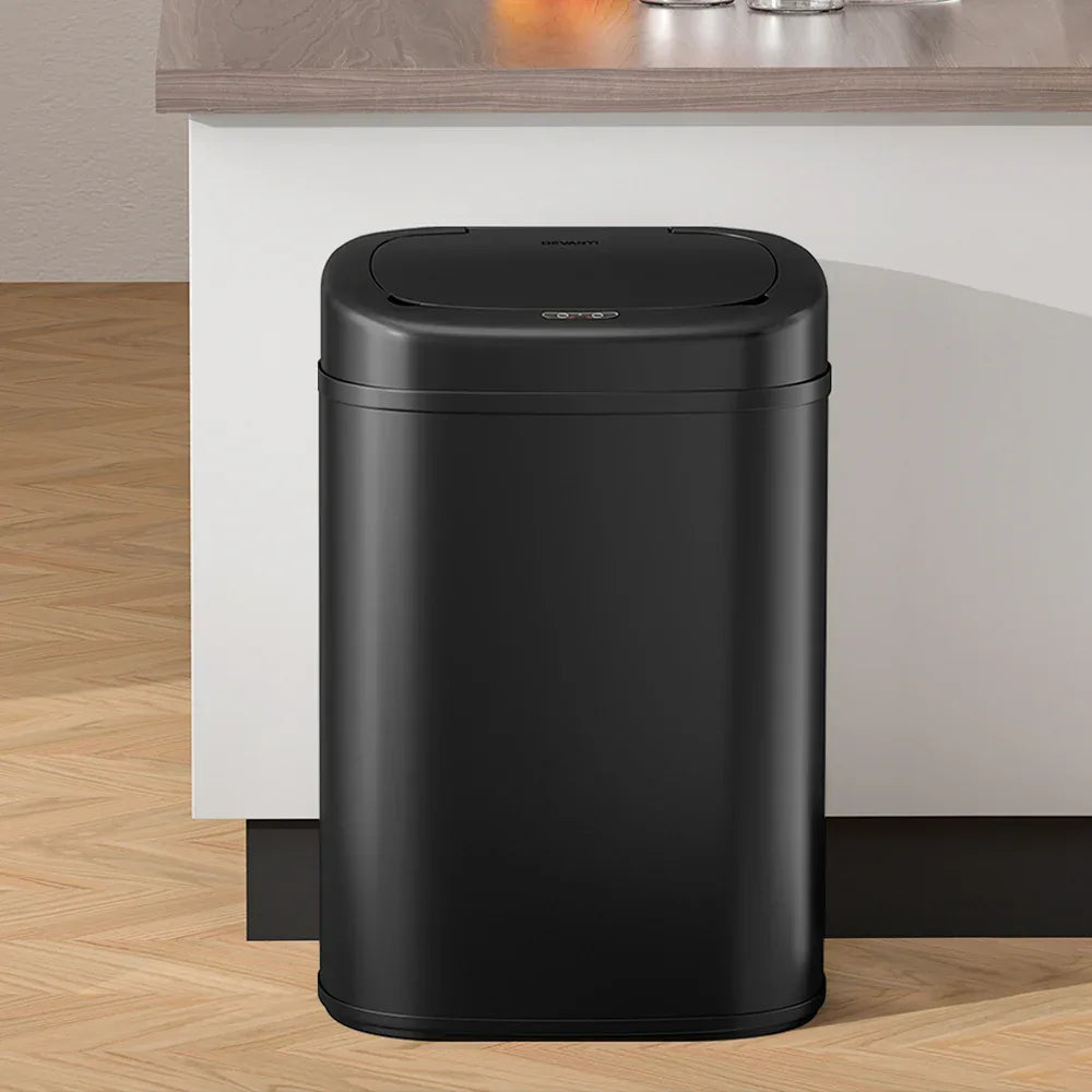 Devanti 82L Motion Sensor Bin Rubbish Automatic Black - Mekamart Australia