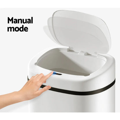 Devanti 82L Motion Sensor Bin Rubbish Automatic White - Mekamart Australia