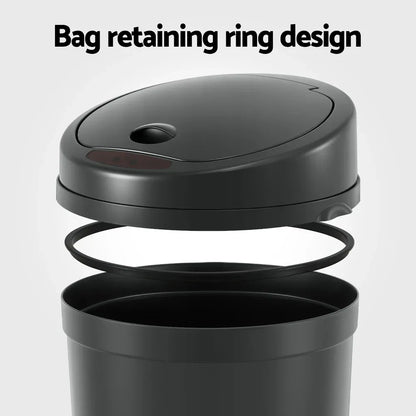 Devanti Sensor Bin Motion Rubbish Bins Kitchen Automatic Trash Can Black 9L - Mekamart Australia