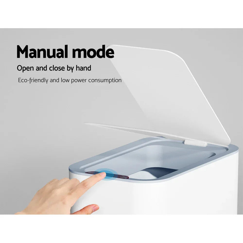 Devanti 9L Motion Sensor Bin Rubbish Automatic White - Mekamart Australia