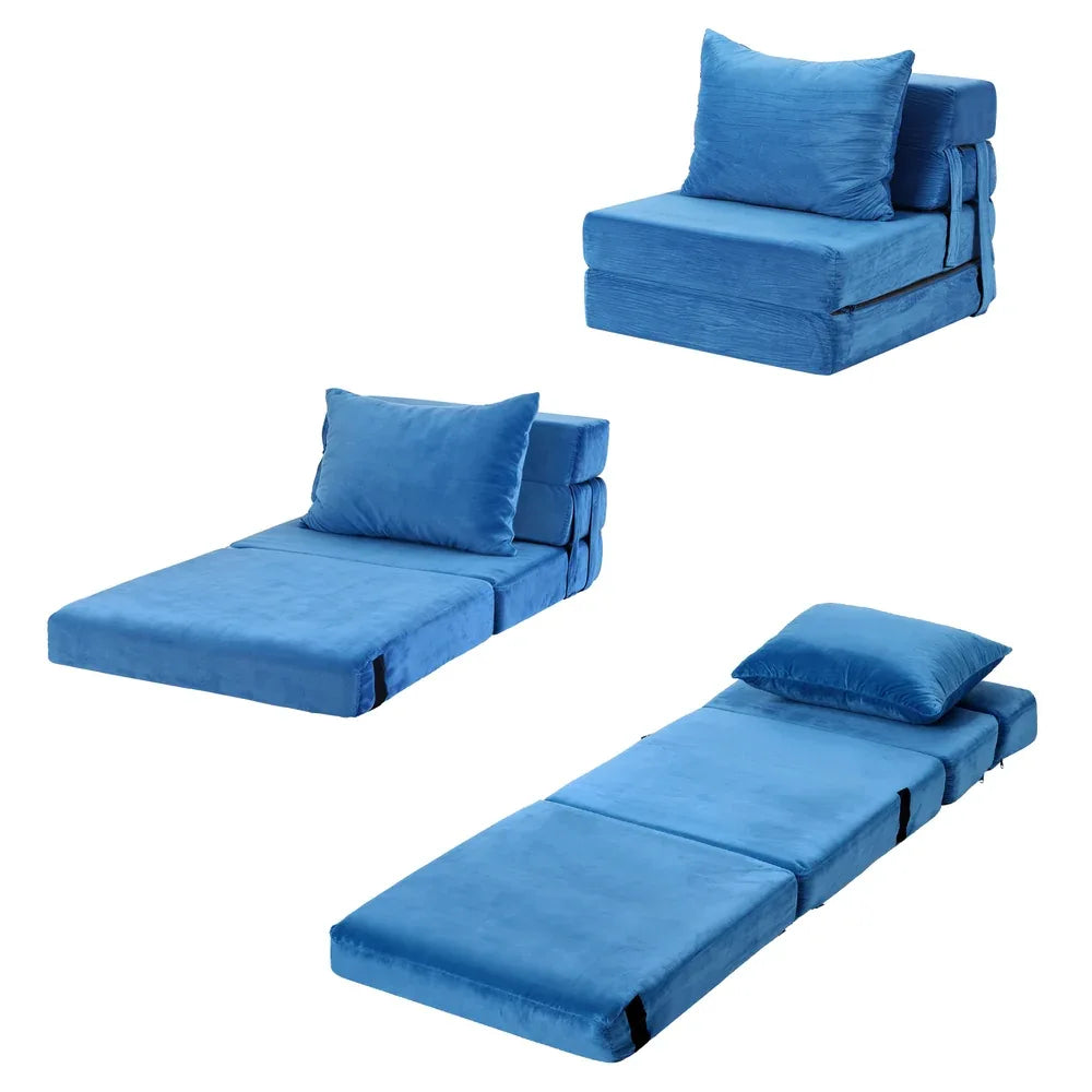 Artiss Convertible Folding Sofa Bed Armless Lounger Foam Floor Sofas Futons Couches - Mekamart Australia