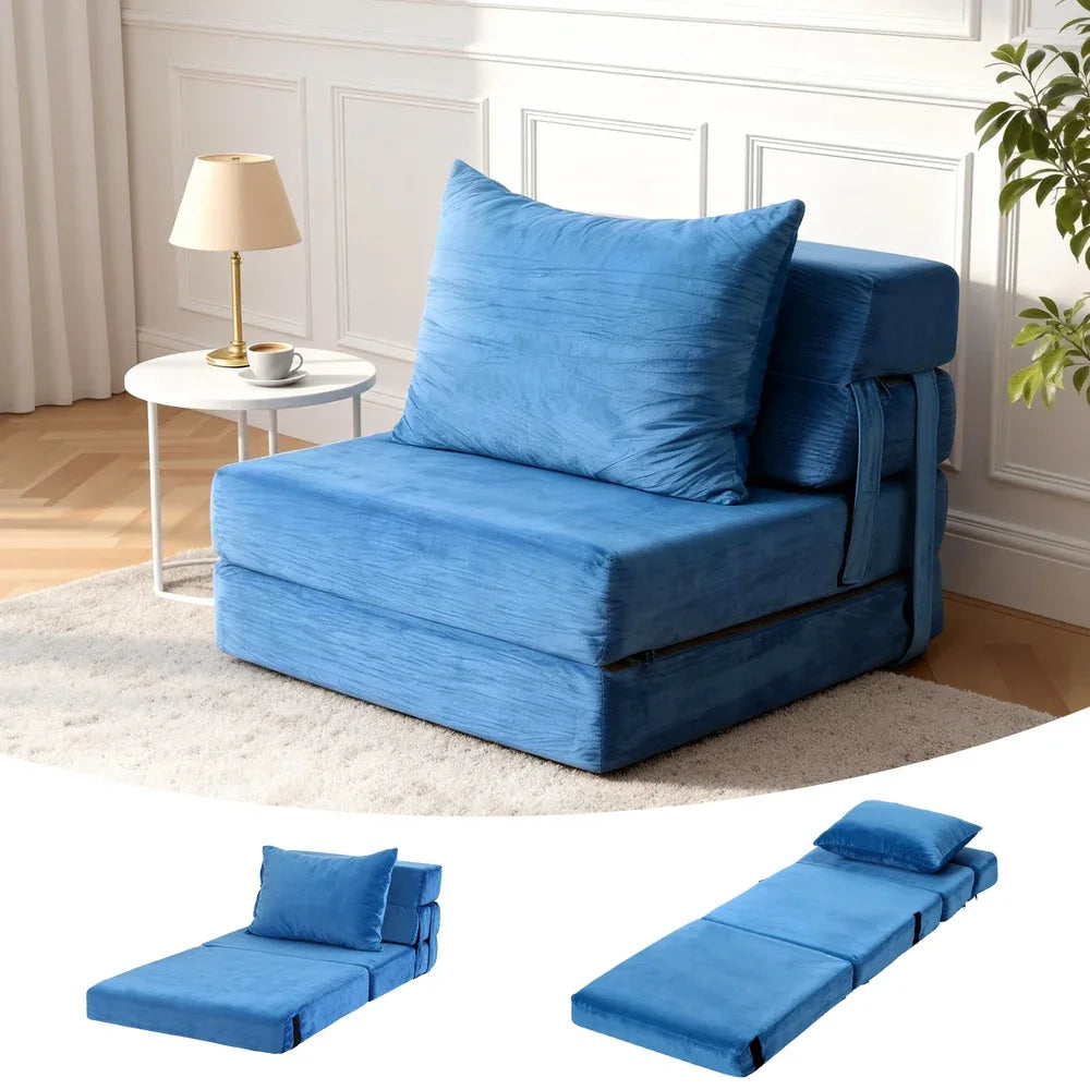 Artiss Convertible Folding Sofa Bed Armless Lounger Foam Floor Sofas Futons Couches - Mekamart Australia