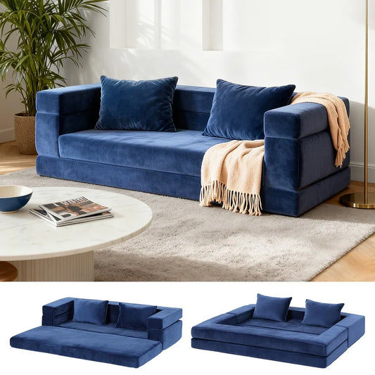 Artiss Convertible Folding Sofa Bed Pull Out Mattress Foldable Lounge Couch Chair - Mekamart Australia