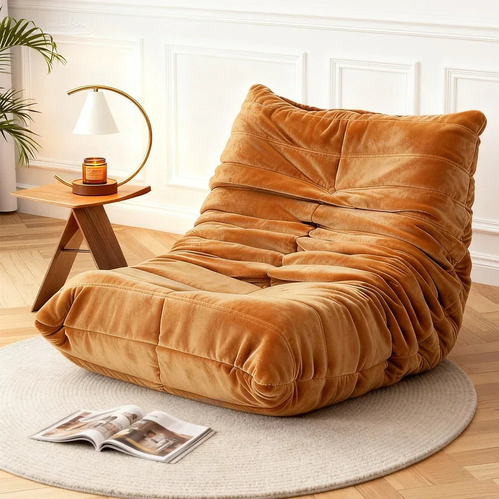 Artiss Lazy Sofa Accent Chair Floor Couch Leisure Lounge Foam Pouffe Recliner - Mekamart Australia