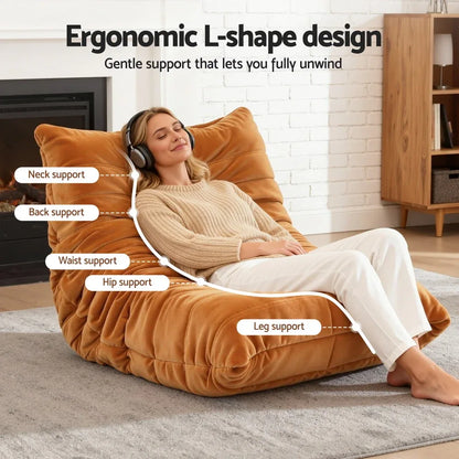 Artiss Lazy Sofa Accent Chair Floor Couch Leisure Lounge Foam Pouffe Recliner - Mekamart Australia