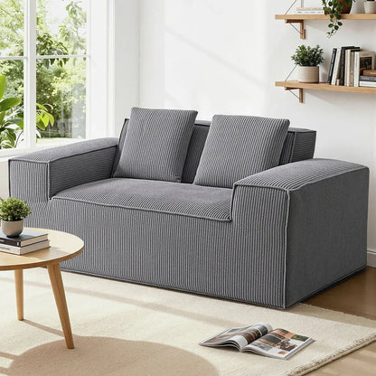 Artiss 2 Seater Sofa Loveseat Sofas Bed Couch No Assembly Corduroy Small Couches Apartement - Mekamart Australia