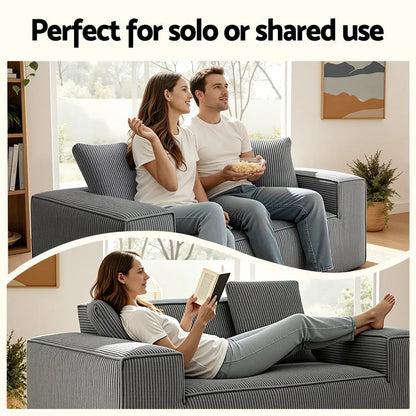 Artiss 2 Seater Sofa Loveseat Sofas Bed Couch No Assembly Corduroy Small Couches Apartement - Mekamart Australia