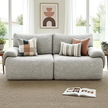 Artiss 2 Seater Sofa Modular Sectional Sofas Couch Bed No Assembly Living Room Grey - Mekamart Australia