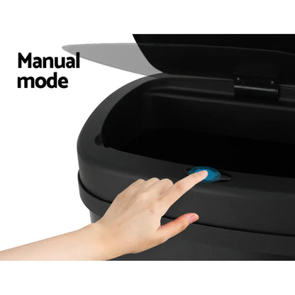 Devanti 50L Sensor Bin Motion Rubbish Automatic Black - Mekamart Australia