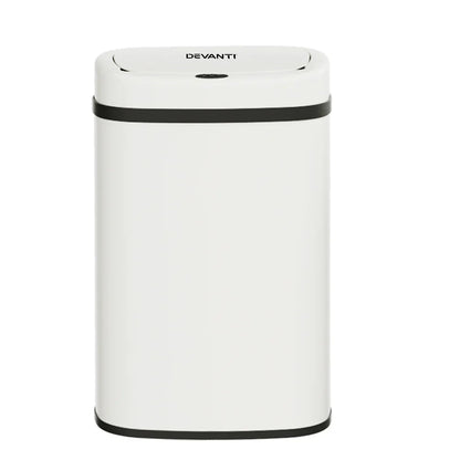 Devanti 50L Sensor Bin Motion Rubbish Automatic White - Mekamart Australia