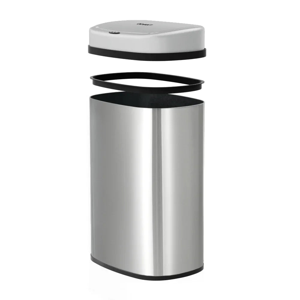 Devanti 60L Sensor Bin Motion Rubbish Automatic Silver - Mekamart Australia
