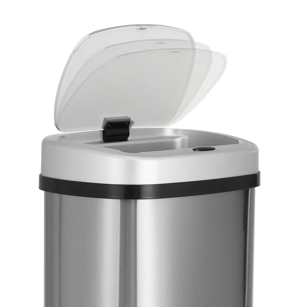 Devanti 60L Sensor Bin Motion Rubbish Automatic Silver - Mekamart Australia