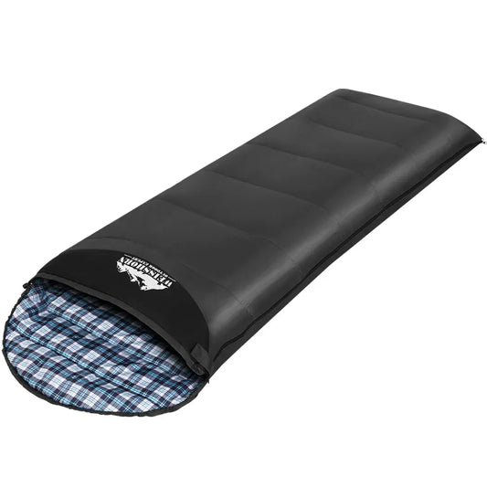 Weisshorn Sleeping Bag Single Thermal Camping Hiking Tent Grey 0&deg;C - Mekamart Australia