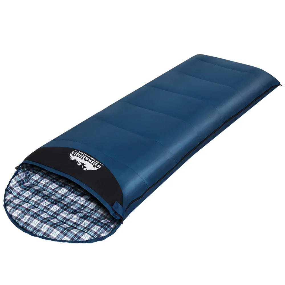 Weisshorn Sleeping Bag Single Thermal Camping Hiking Tent Blue 0&deg;C - Mekamart Australia