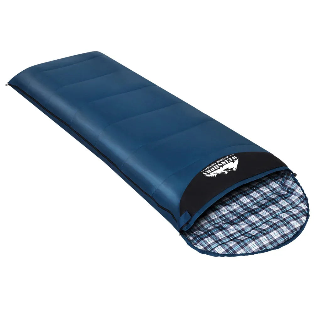 Weisshorn Sleeping Bag Single Thermal Camping Hiking Tent Blue 0&deg;C - Mekamart Australia