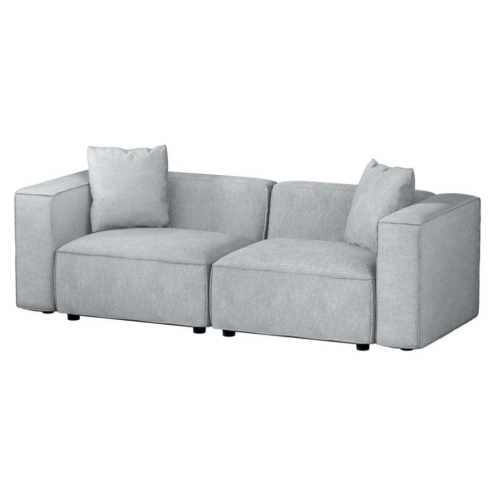 Artiss Modular Sofa Chaise Set 2-Seater Grey - Mekamart Australia