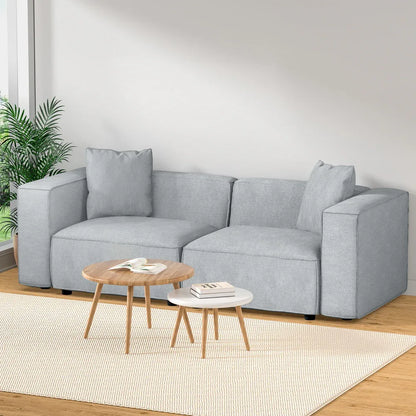 Artiss Modular Sofa Chaise Set 2-Seater Grey - Mekamart Australia