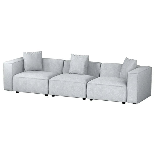Artiss Modular Sofa Chaise Set 3-Seater Grey - Mekamart Australia