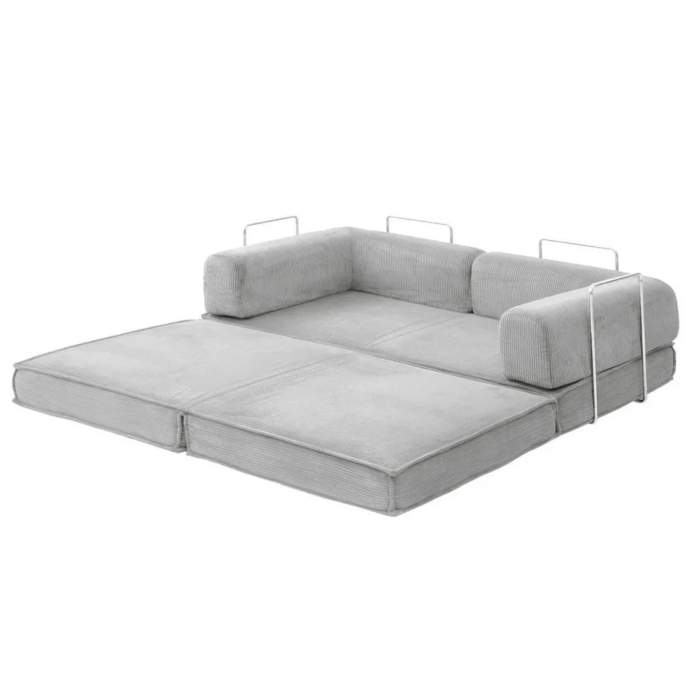 Artiss Convertible Folding Sofa Bed Grey - Mekamart Australia