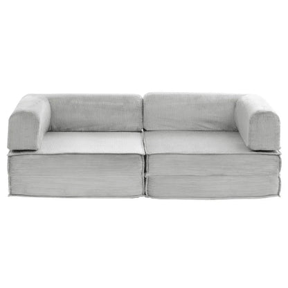 Artiss Convertible Folding Sofa Bed Grey - Mekamart Australia