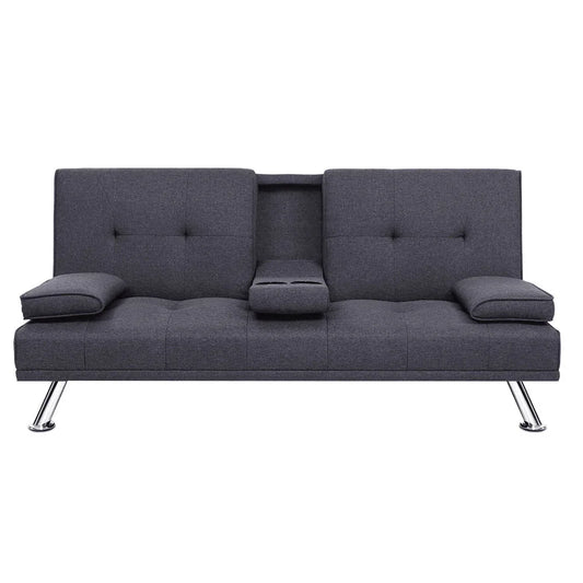 Artiss Sofa Bed 175CM Dark Grey Fabric - Mekamart Australia