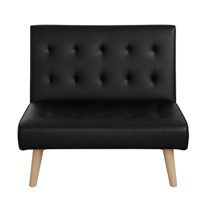 Artiss Sofa Bed Couch 1 Seater Lounge Fabric Black - Mekamart Australia