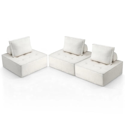 Artiss 3 Floor Sofa Lounge Chair with Pillow - Mekamart Australia
