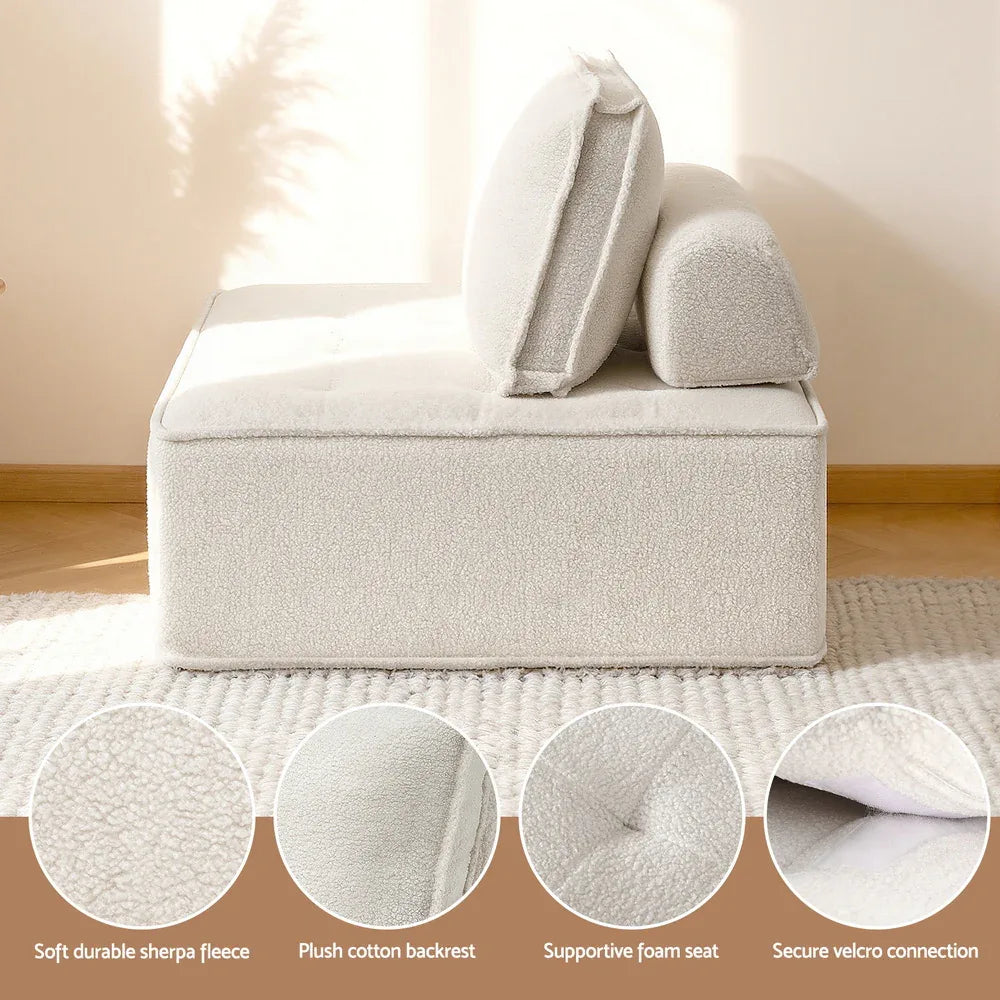 Artiss Floor Sofa Lounge Chair 5 Seater with Pillow - Mekamart Australia