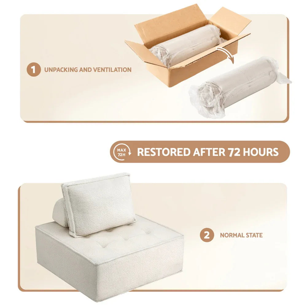 Artiss Floor Sofa Lounge Chair 5 Seater with Pillow - Mekamart Australia