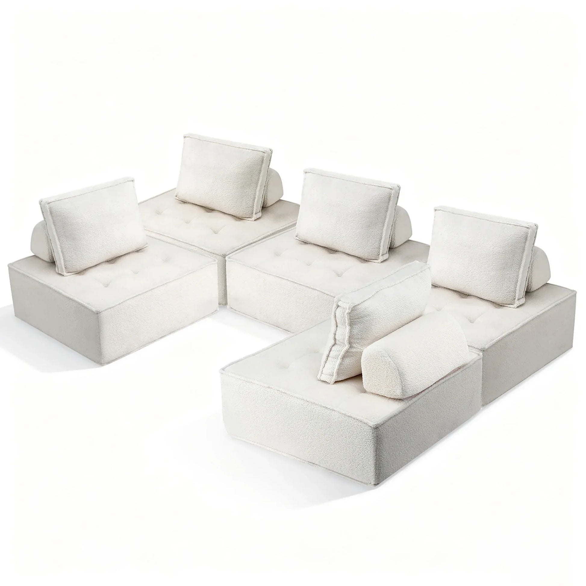 Artiss Floor Sofa Lounge Chair 5 Seater with Pillow - Mekamart Australia