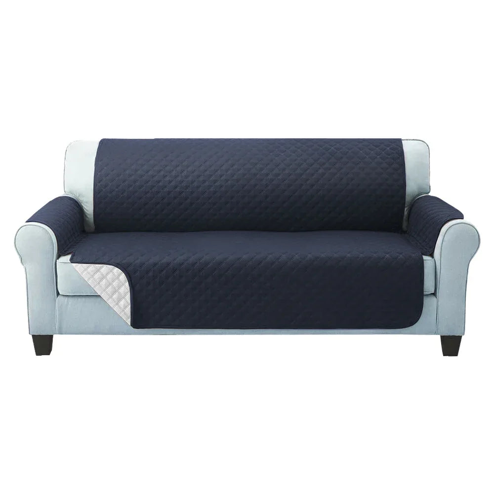 Artiss Sofa Cover Couch Covers 3 Seater Quilted Dark Grey - Mekamart Australia