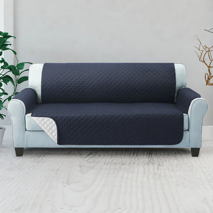Artiss Sofa Cover Couch Covers 3 Seater Quilted Dark Grey - Mekamart Australia