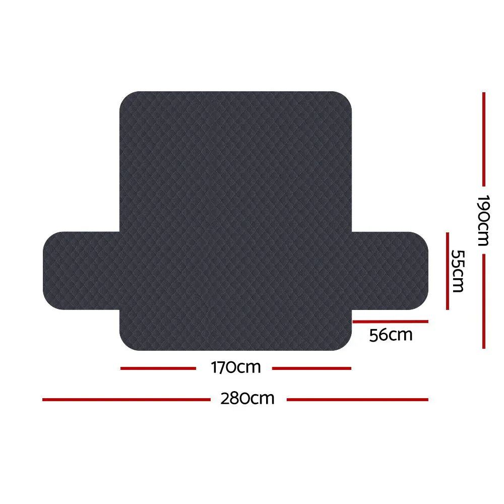 Artiss Sofa Cover Couch Covers 3 Seater 100% Water Resistant Dark Grey - Mekamart Australia