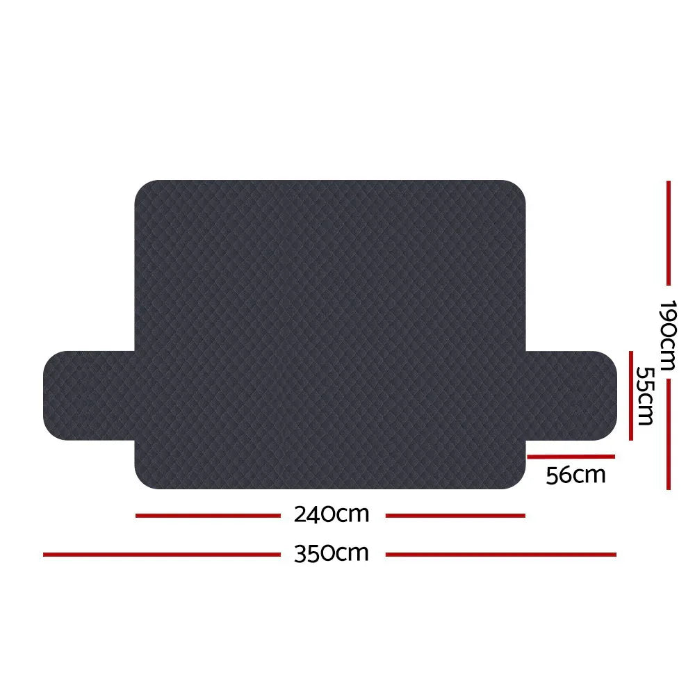 Artiss Sofa Cover Couch Covers 4 Seater 100% Water Resistant Dark Grey - Mekamart Australia