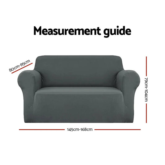 Artiss Sofa Cover Couch Covers 2 Seater Stretch Grey - Mekamart Australia