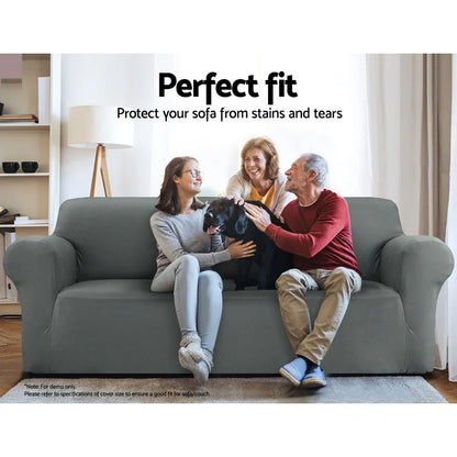Artiss Sofa Cover Couch Covers 2 Seater Stretch Grey - Mekamart Australia