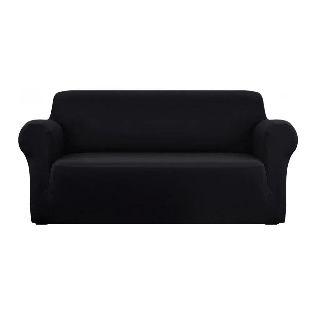 Artiss Sofa Cover Couch Covers 3 Seater Stretch Black - Mekamart Australia