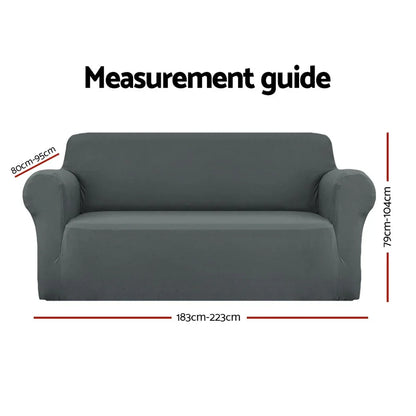 Artiss Sofa Cover Couch Covers 3 Seater Stretch Grey - Mekamart Australia