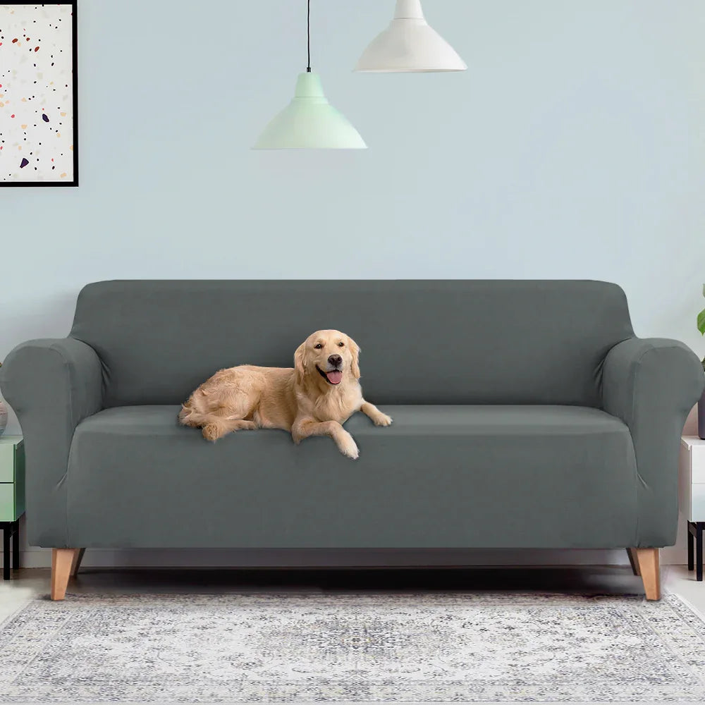 Artiss Sofa Cover Couch Covers 4 Seater Stretch Grey - Mekamart Australia