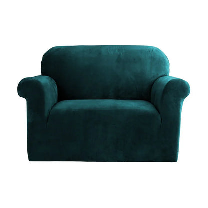 Artiss Sofa Cover Couch Covers 1 Seater Velvet Agate Green - Mekamart Australia