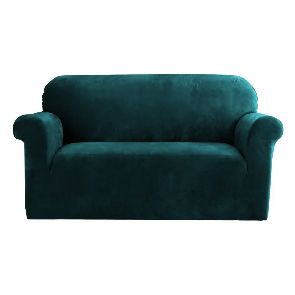 Artiss Sofa Cover Couch Covers 2 Seater Velvet Agate Green - Mekamart Australia