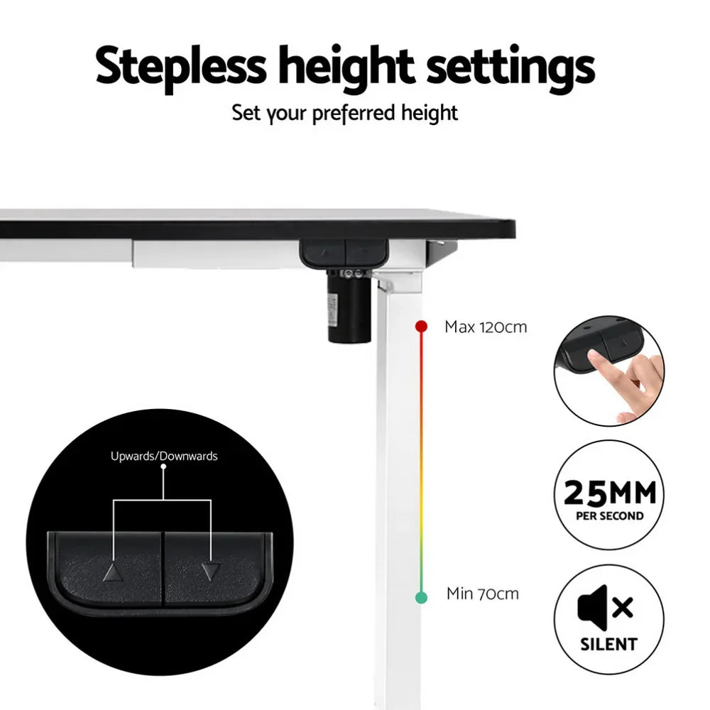 140cm Artiss Electric Standing Desk with Mini Pedal Exercise Bike Home Office - Mekamart Australia