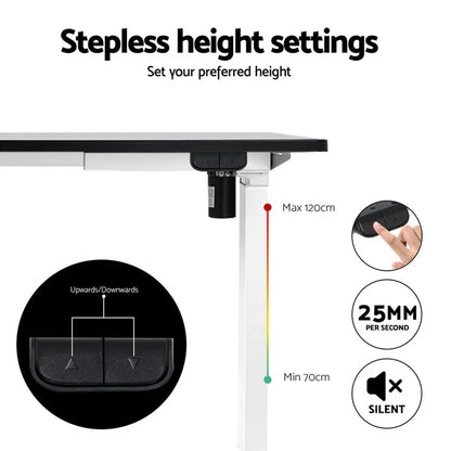 140cm Artiss Electric Standing Desk with Mini Pedal Exercise Bike Home Office - Mekamart Australia