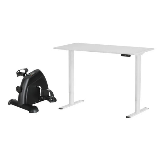 Artiss 120cm Electric Standing Desk with Mini Peal Exercise Bike Home Office - Mekamart Australia