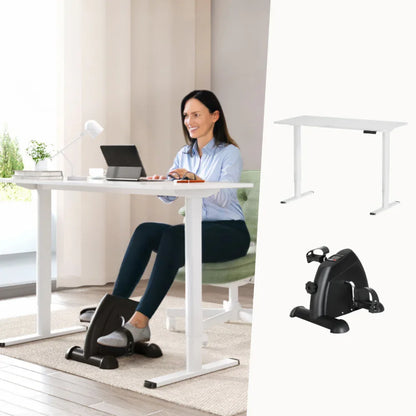 Artiss 120cm Electric Standing Desk with Mini Peal Exercise Bike Home Office - Mekamart Australia