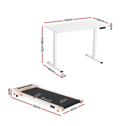 Artiss Treadmill with 120cm Automatic Standing Desk Electric Walking Pad - Mekamart Australia